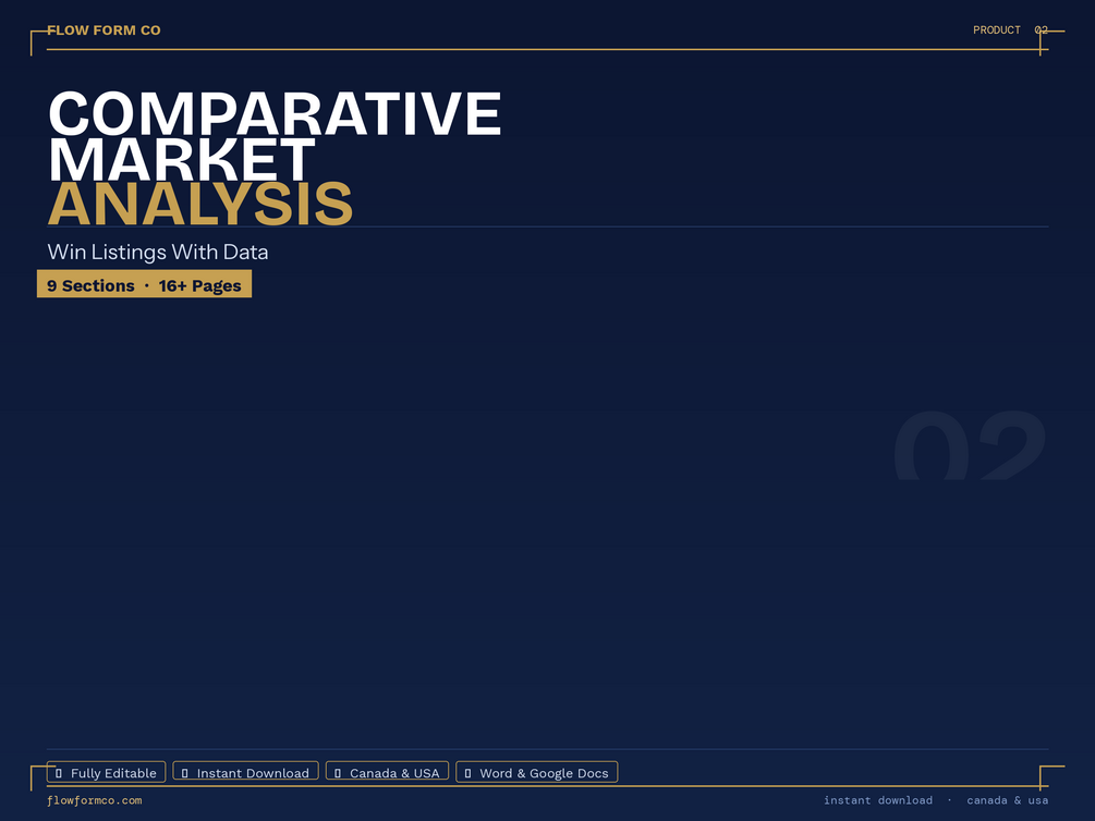 Comparative Market Analysis (CMA) Template