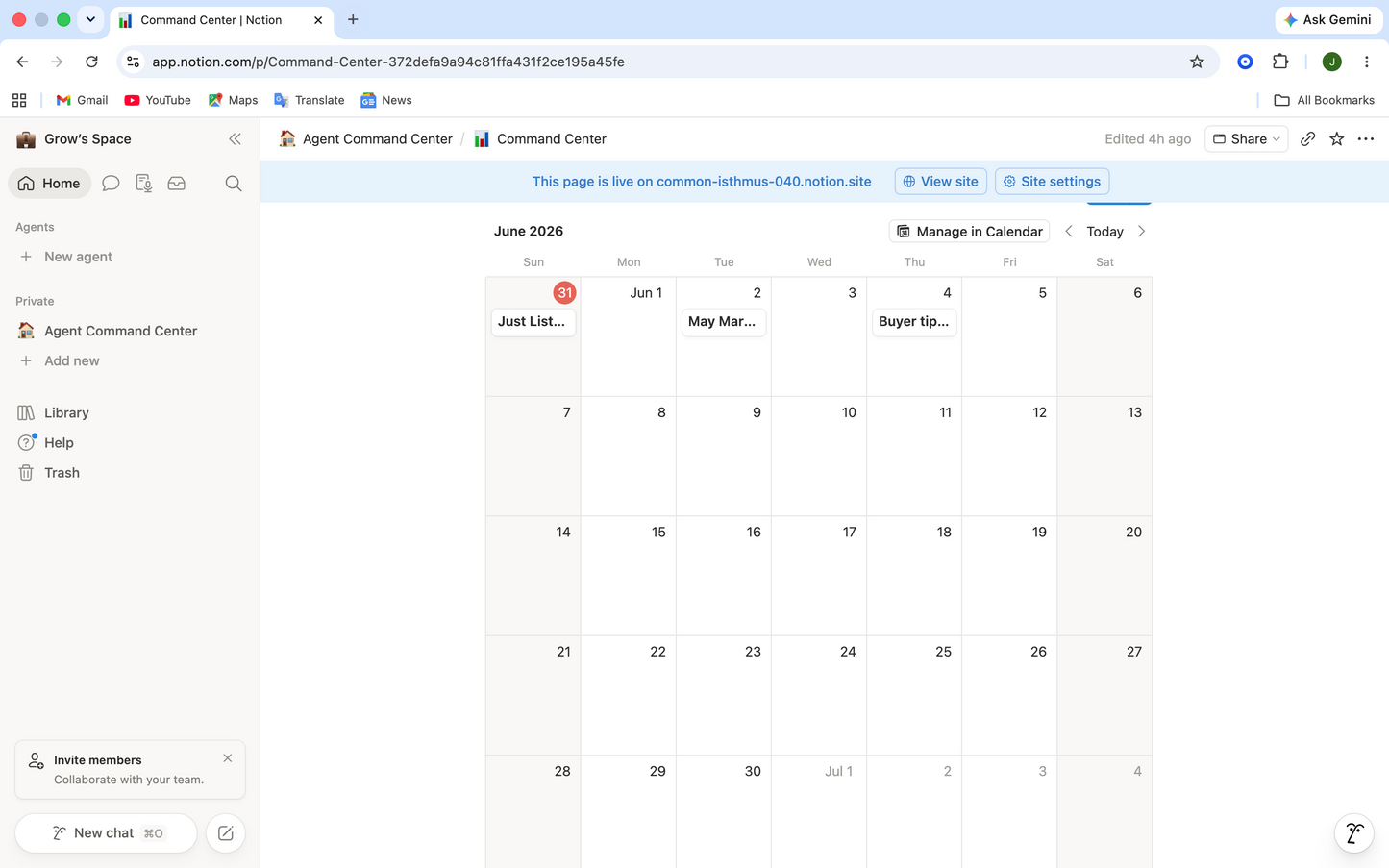 Agent Command Center — Notion Real Estate Operating System | CRM, Pipeline & GCI Tracker for Agents