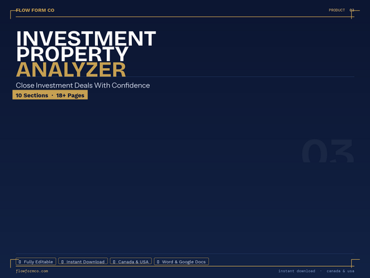 Investment Property Analyzer — Excel Calculator + Word Report