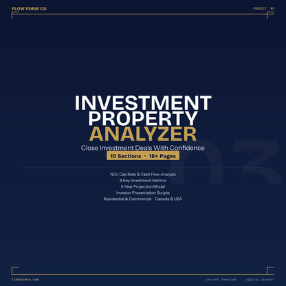Investment Property Analyzer — Excel Calculator + Word Report