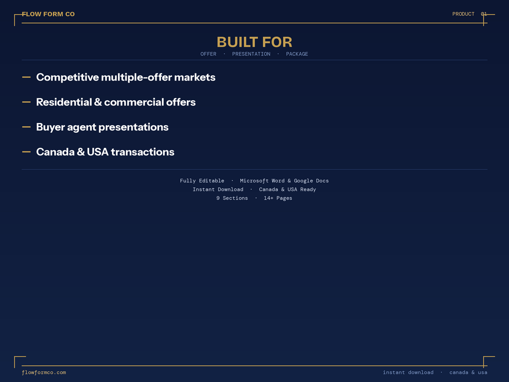 Offer Presentation Package